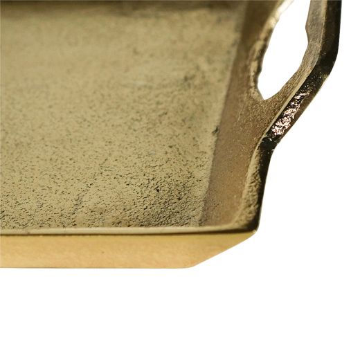 plateau en style rectangle champagne or 35cm