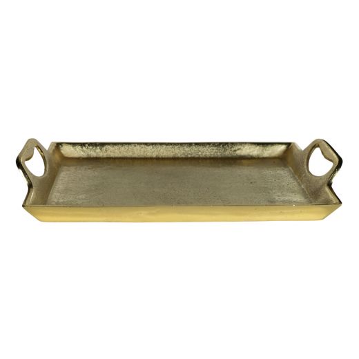 plateau en style rectangle champagne or 40cm