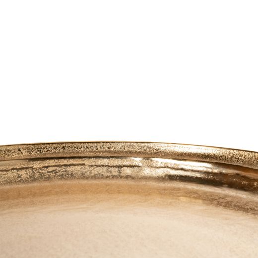 serving tray on foot champagne gold 60x60x30cm