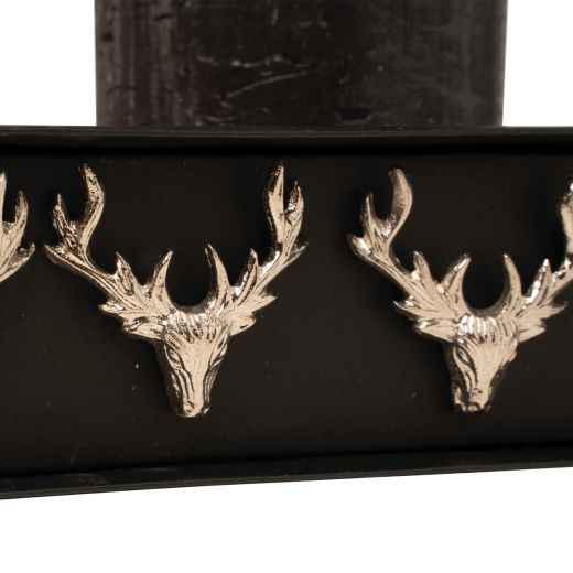 kerzenstift hirsch silber 5cm (set von 4)