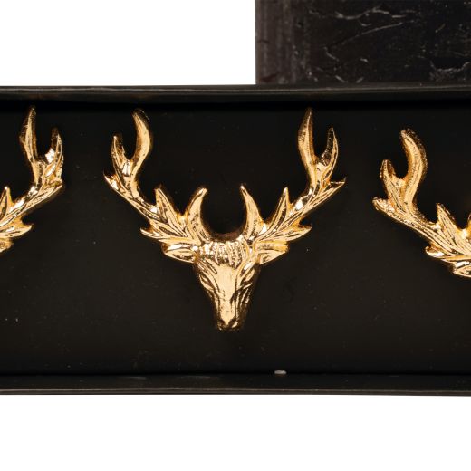 candles pin deer gold large (set of 2)