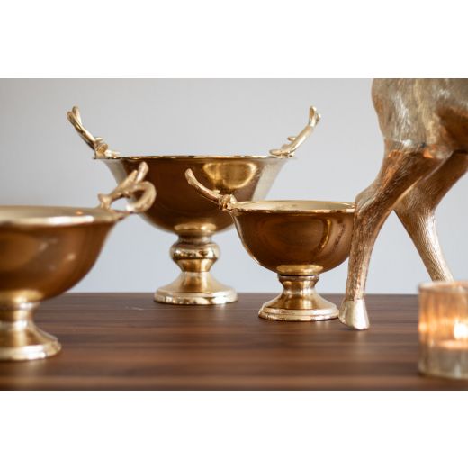 schaal gewei champagne goud small