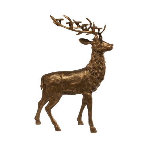 stehendes hirsch champagne gold large