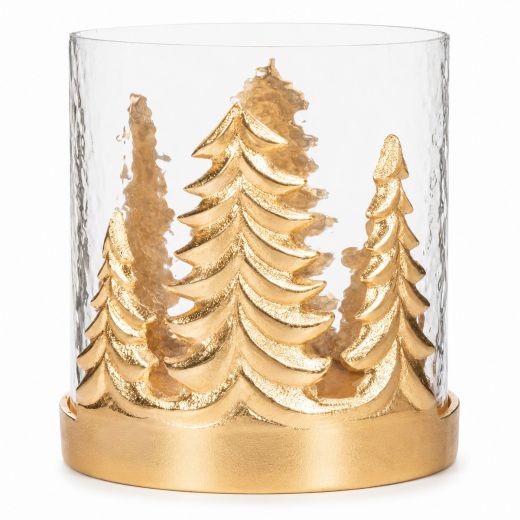windlicht hirsch champagne gold small