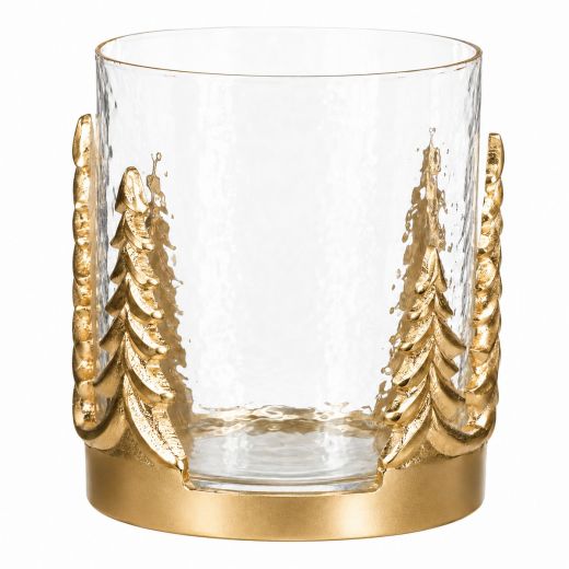 windlicht hirsch champagne gold small