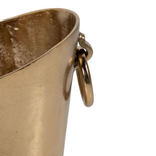 Champagne Cooler engraved deer gold 37x25x25cm