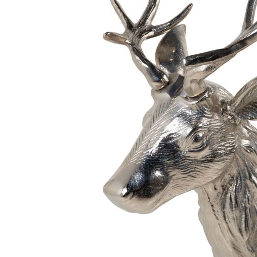 Champagne cooler standing deer silver 86x68x32cm