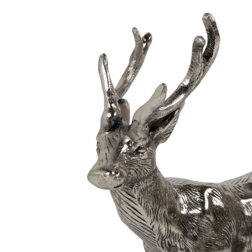 Decoration Deer silver 30x27x7,5cm