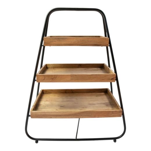 Serving Stand wood rectangle h53 d38cm