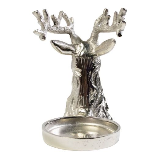 Fles Standaard hert zilver 17x20x12cm