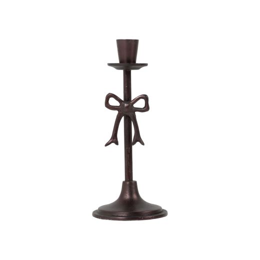 Candle Stand bow antik copper h25 d10cm