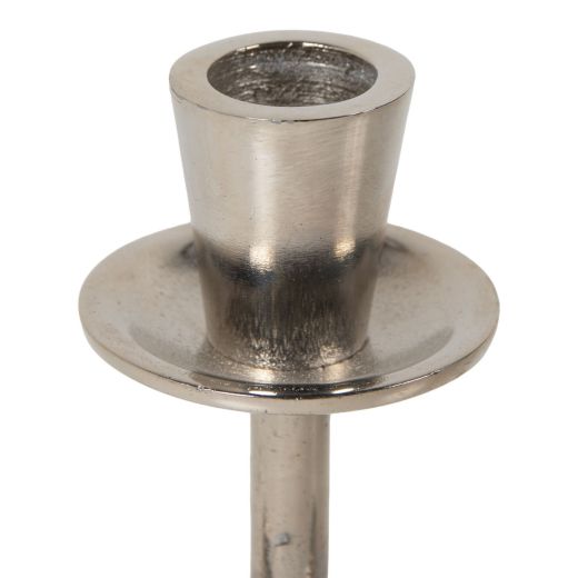 Candle Stand bow silver h25 d10cm