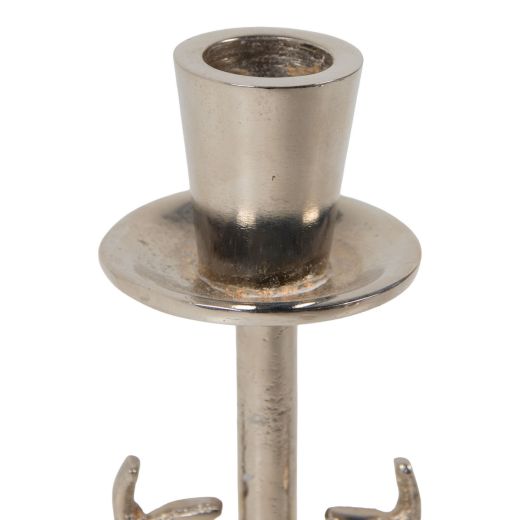 Candle Stand deer silver h25 d10cm