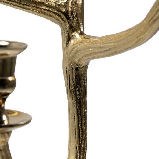 Kaarsen Standaard gewei goud 4 h58cm