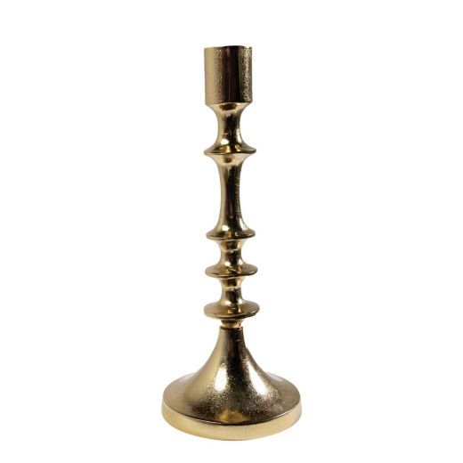 Candle Holder rings gold h25 d10