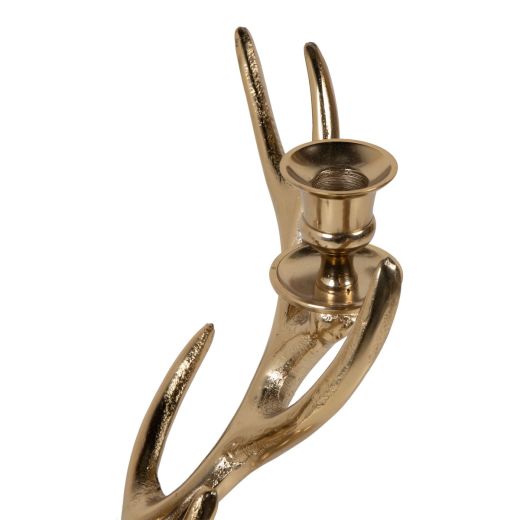 Candlestick holder deer gold 60x45x22cm