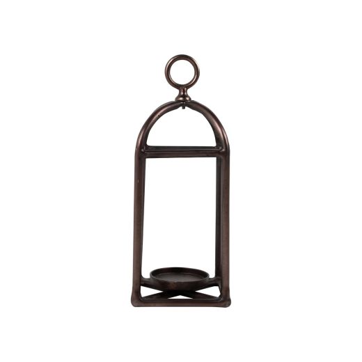 Lantern with handle antique copper 55x18x18cm