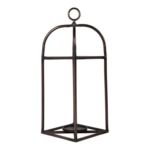 Lantern with handle antique copper 80x28x28cm