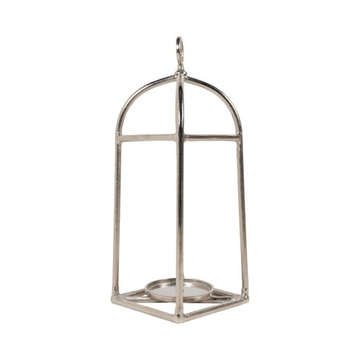 Lantern with handle silver 67x23x23cm