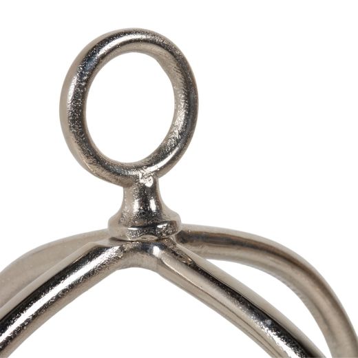 Lantern with handle silver 67x23x23cm