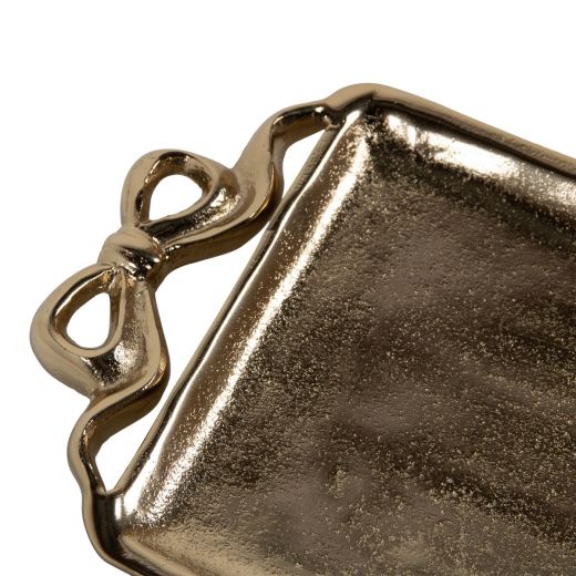 Serving Plate bow gold 15x41x3,5cm