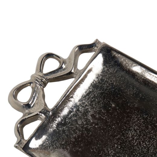 Serving Plate bow silver 17x52x3,5cm