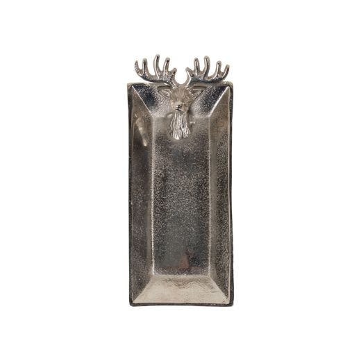 Serving Plate deer silver 12x32x6cm