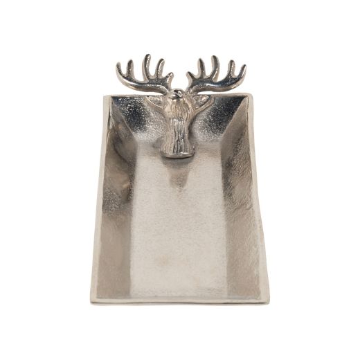 Serving Plate deer silver 12x32x6cm