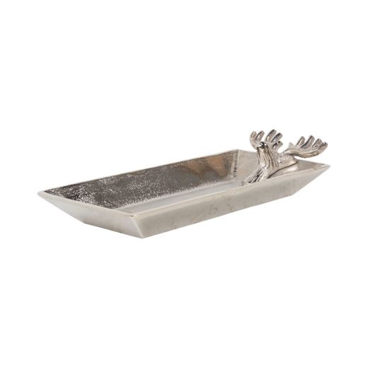 Serving Plate deer silver 15x35x6cm