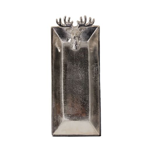 Serving Plate deer silver 15x35x6cm