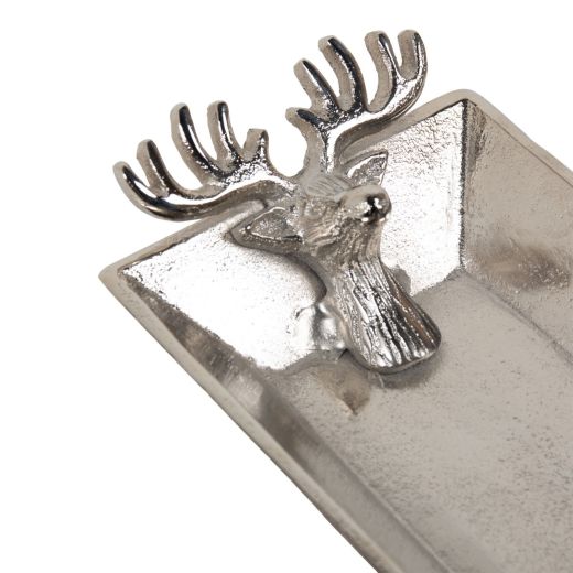 Serving Plate deer silver 15x35x6cm