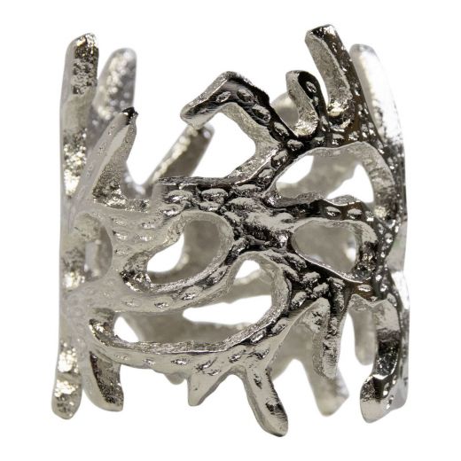 Servet Ring gewei zilver 4x5cm (set of 4)