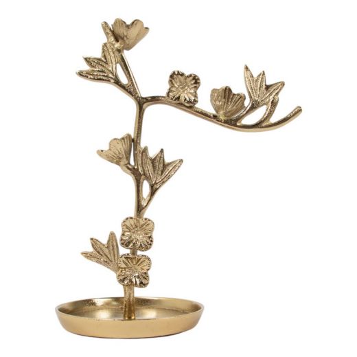 Sieraden Standaard bloesem goud 15x27x30cm