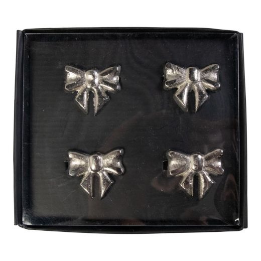 Servet Ring strik zilver 5x4,5cm (set of 4)