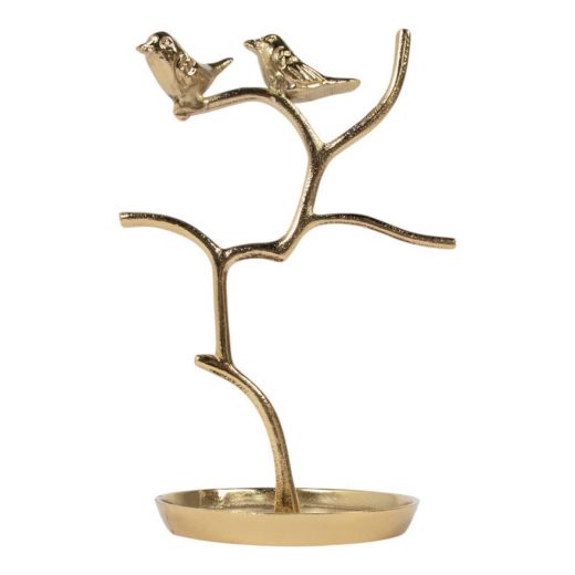 Sieraden Standaard vogels goud 15x18x28cm