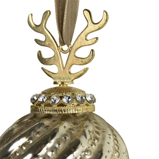 decoration ball antler gold 8cm