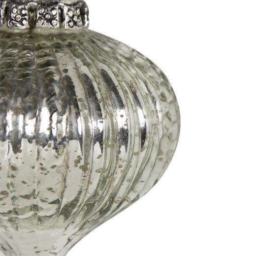 decoration ball antler silver 10cm