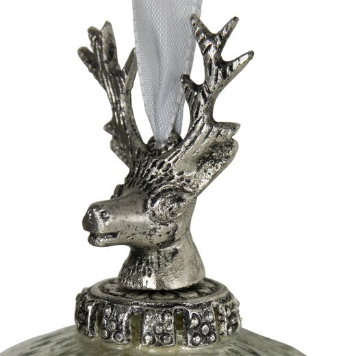 decoration ball antler silver 12cm