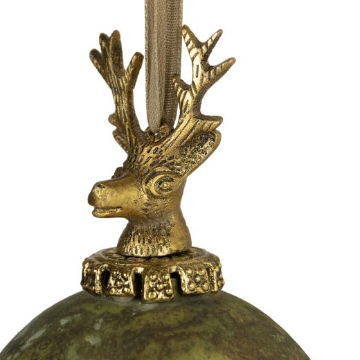 decoration ball deer antique green 10cm