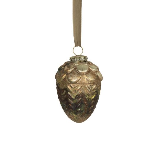 decoration acorn antique green 11cm