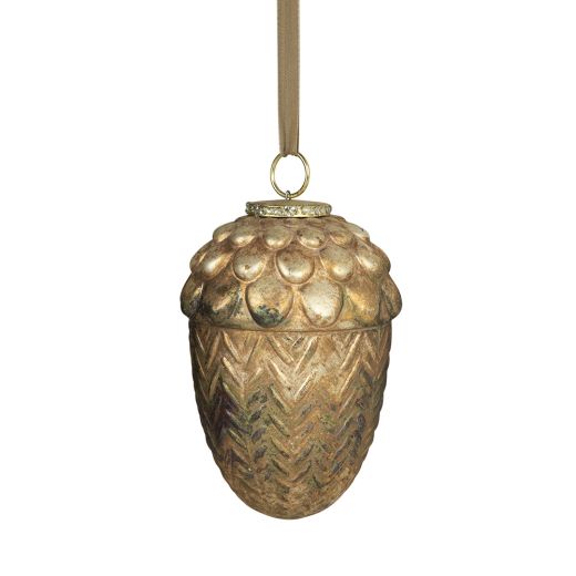 decoration acorn antique green 16cm