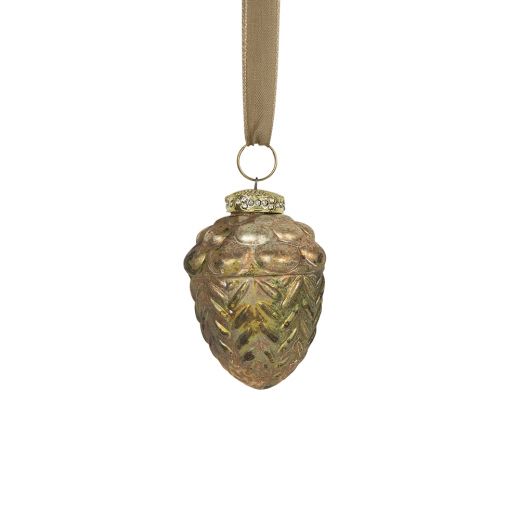decoration acorn antique green 8cm