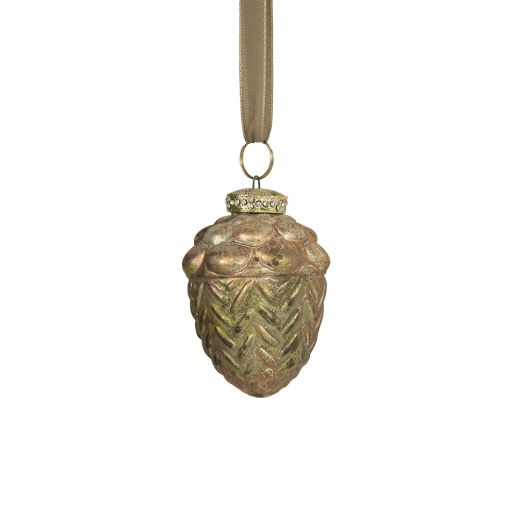 decoration acorn antique green 8cm
