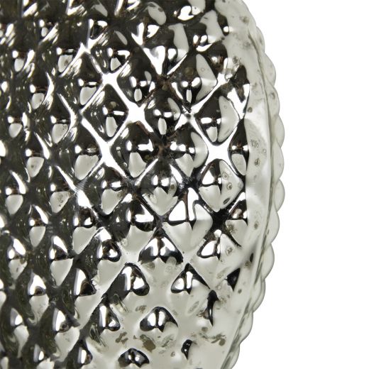 decoration heart silver 17cm