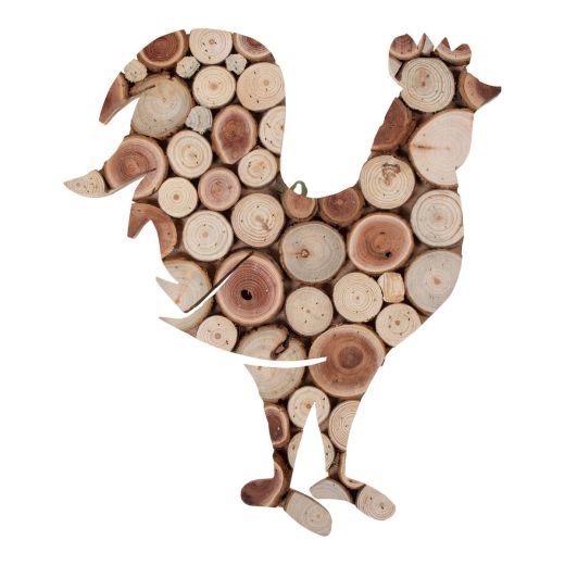  Wall Decoration rooster 33x40x2.2cm