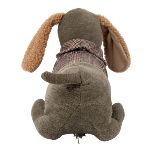 Door Stopper dachshund sweater green