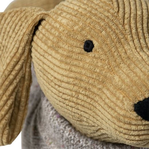 door stopper dachshund sweater ocher