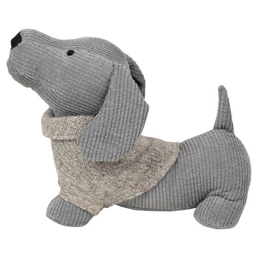 door stopper dachshund sweater taupe