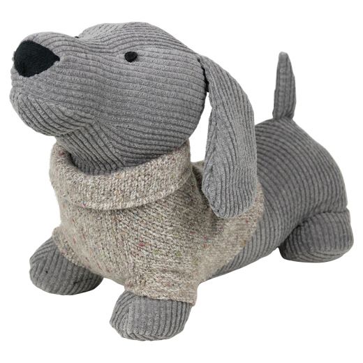 door stopper dachshund sweater taupe