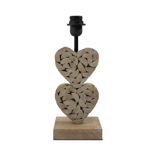 Lamp base 2 hearts 36cm